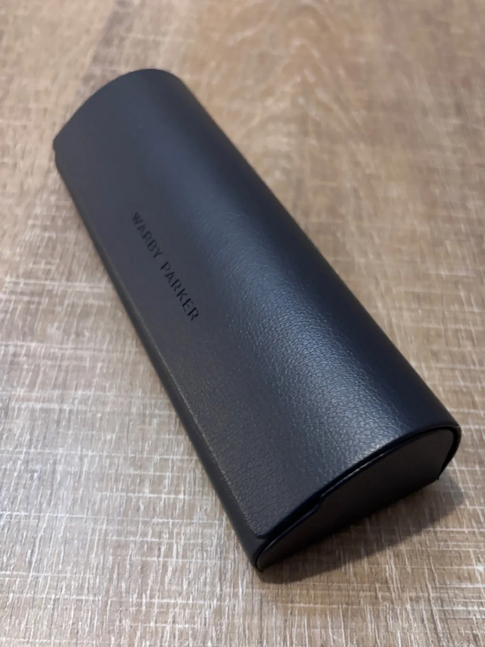 Warby Parker Glasses Case Midnight Navy Faux Leather Eyewear Sunglasses Travel